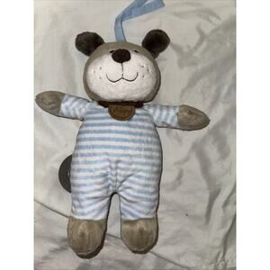 Carters My 1st Puppy Dog Musical Blue White Stripe Plush Crib Toy Baby 2012